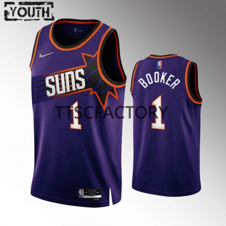 Phoenix Suns Devin Booker 1 Nike 2022-23 Icon Edition Violetti Lasten Pelipaidat Swingman